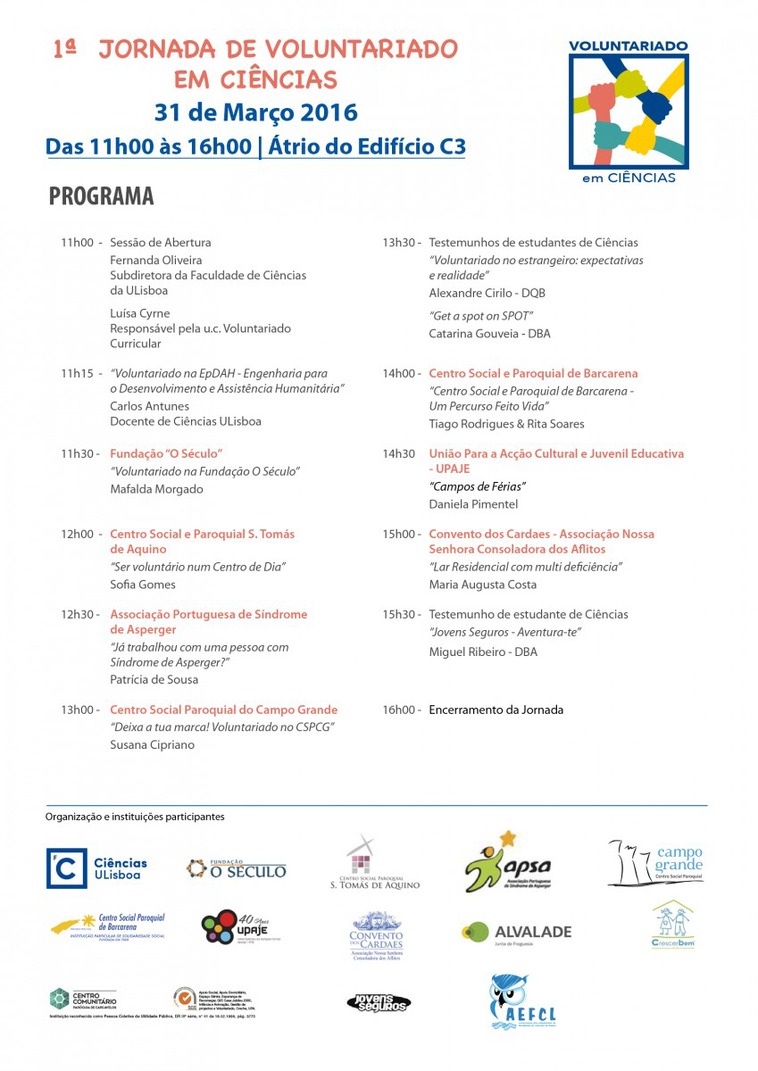 1ª Jornada de Voluntariado em Ciências - 2